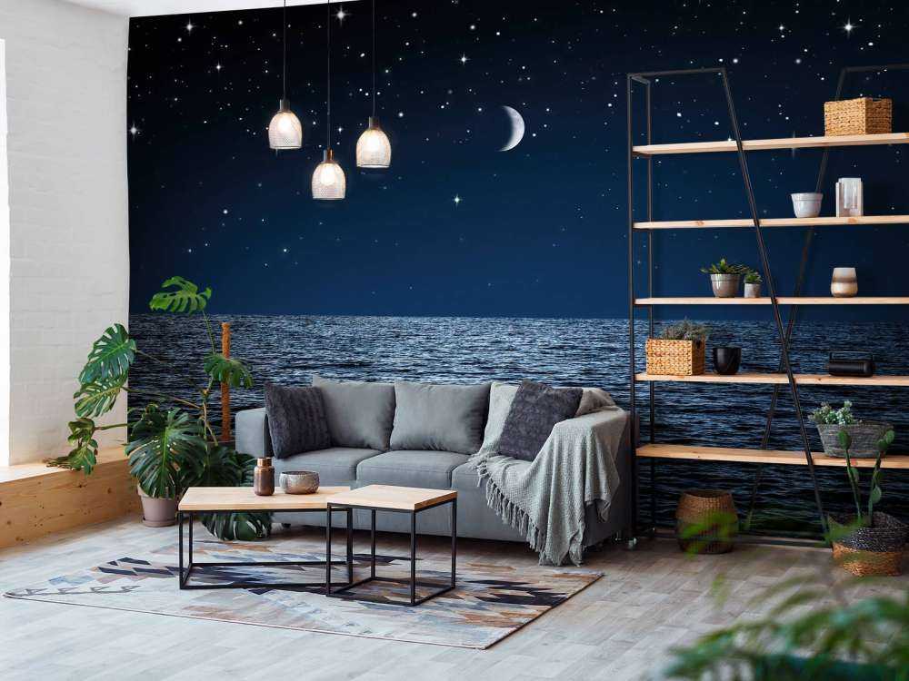 Gwieździste niebo nad morzem