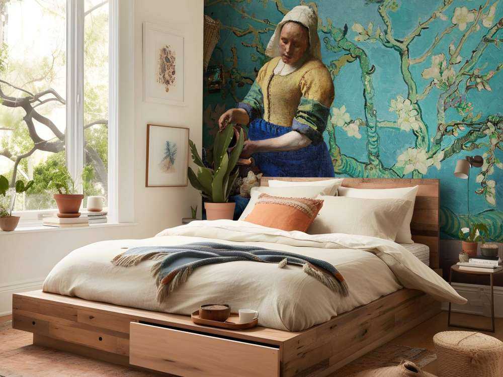 Mleczarka i kwiat migdałowca