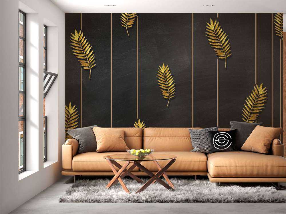 Złote liście tropikalne