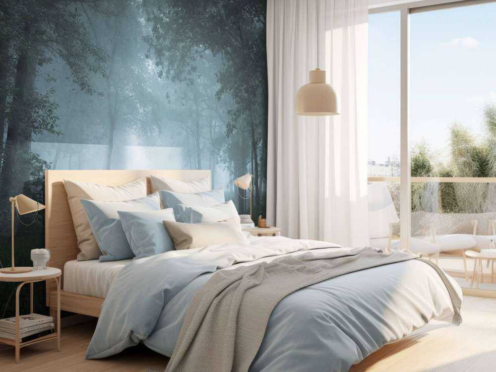 Zamglona ścieżka leśna