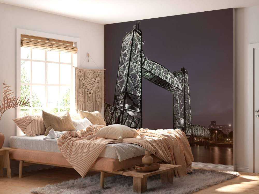 Dawny most kolejowy De Hef w Rotterdamie w kolorze 