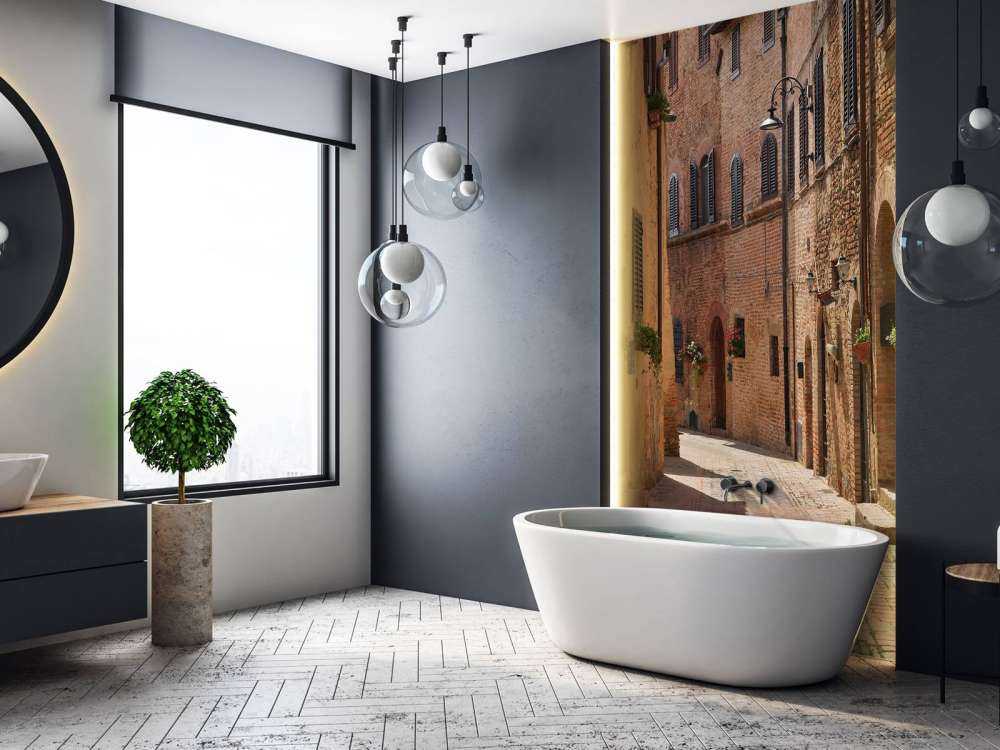 Klasyczna ulica z kwiatami