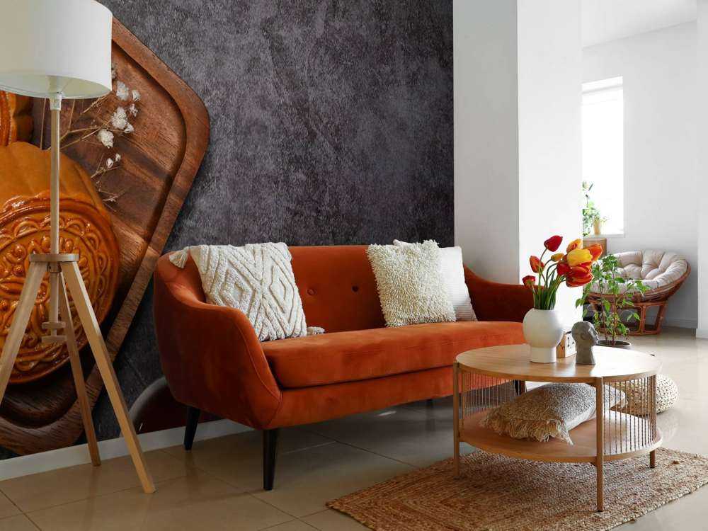 Ciastka księżycowe na czarnym blacie