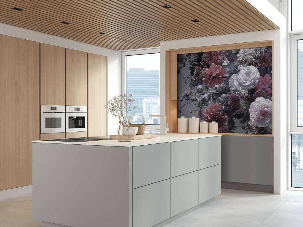 Duży bukiet z czerwonymi makami