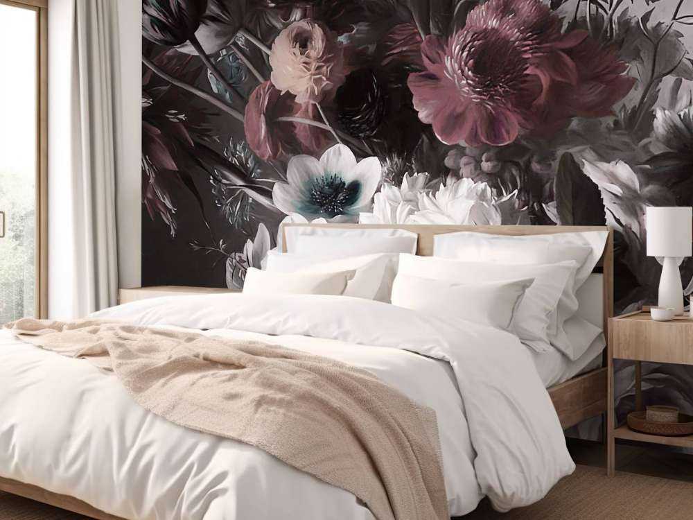 Duży bukiet z anemonami pomarańczowymi