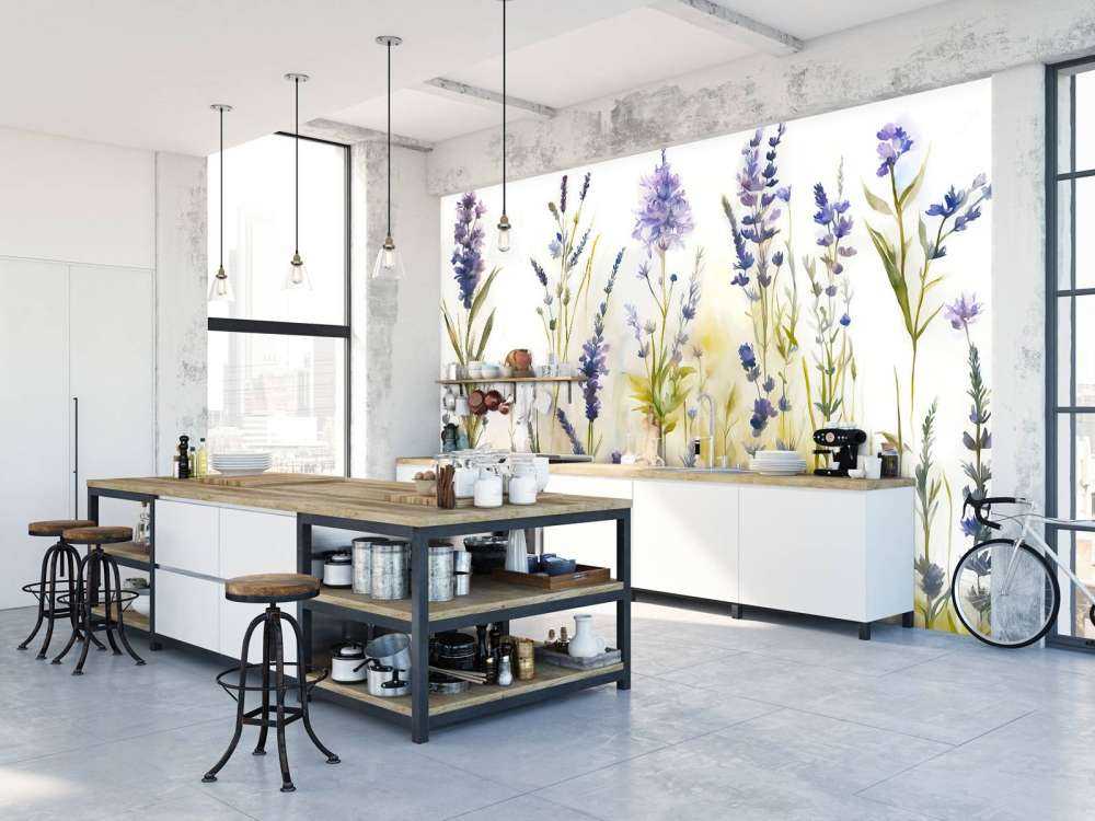 Lawendowa Polana Bezszwowy Pastel