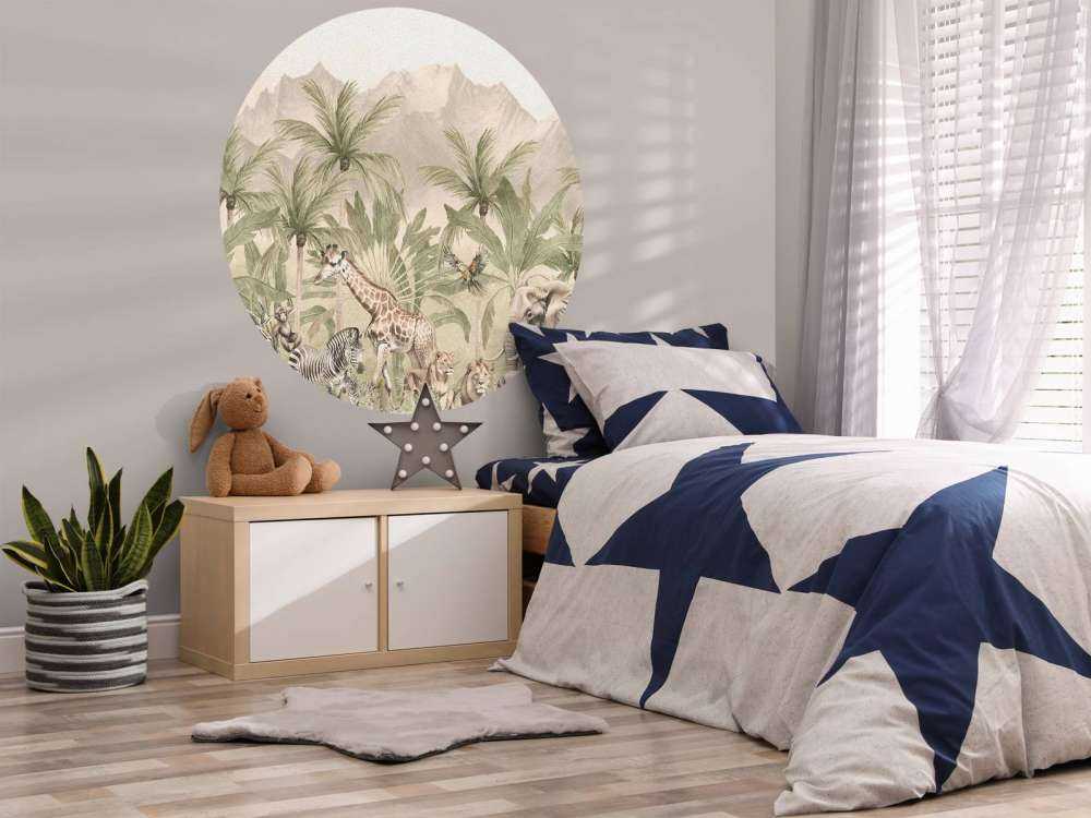 Krajobraz górski ze zwierzętami