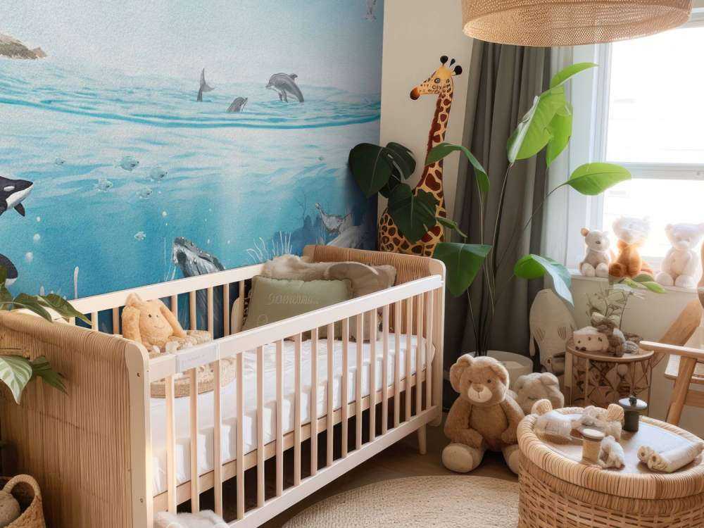 Krajobraz Oceaniczny ze Zwierzętami w Kolorze