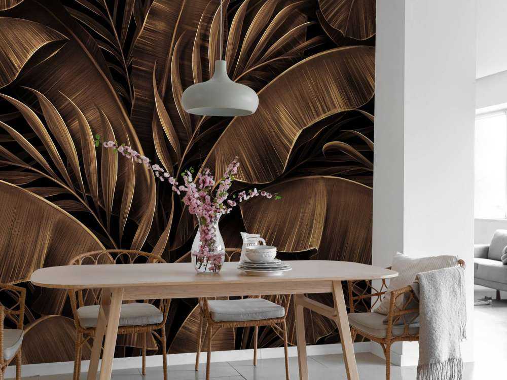 Brązowe liście bananowca