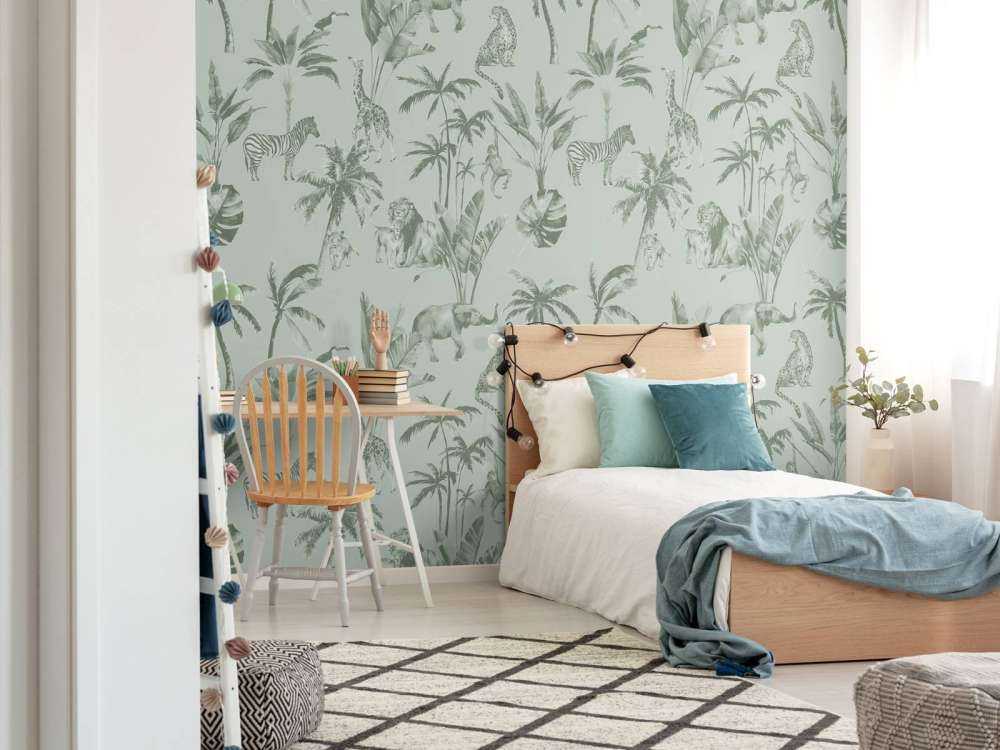 Zwierzęcy wzór dżungli zielony