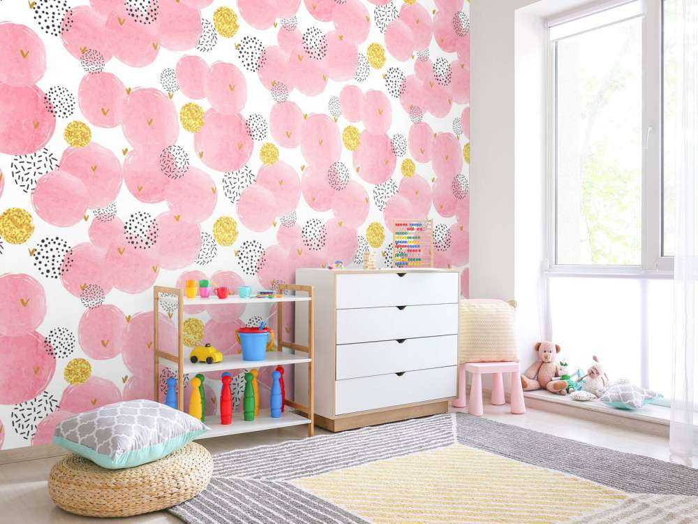 Różowe i złote kółka