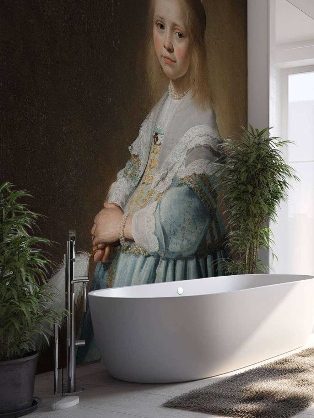 Portret dziewczyny w kolorze niebieskim