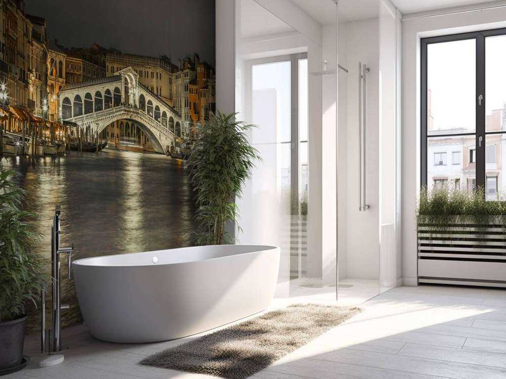 Most Rialto wieczorem