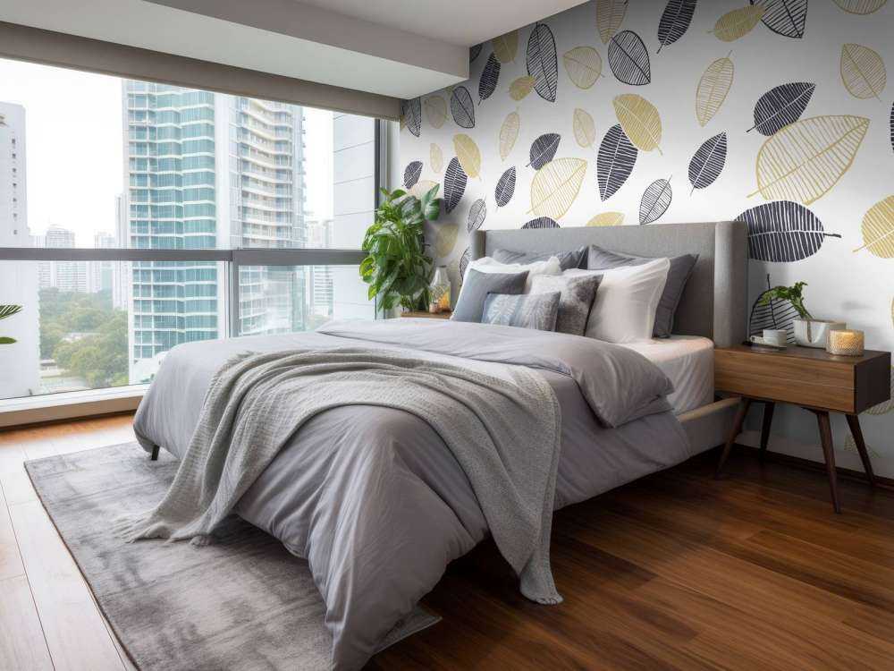 Złote czarne liście