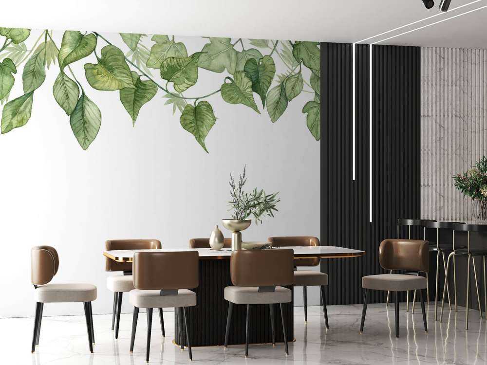 Zawieszanie akwarelowych liści