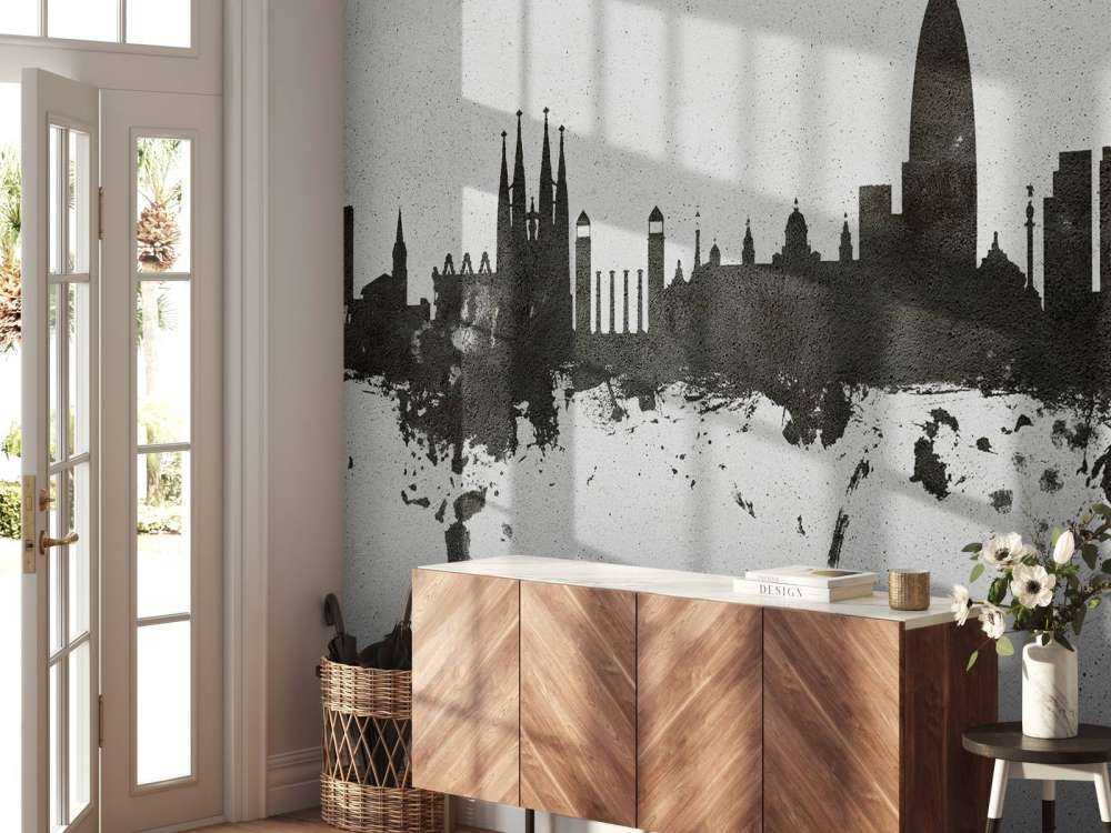 Akwarela panorama, Barcelona