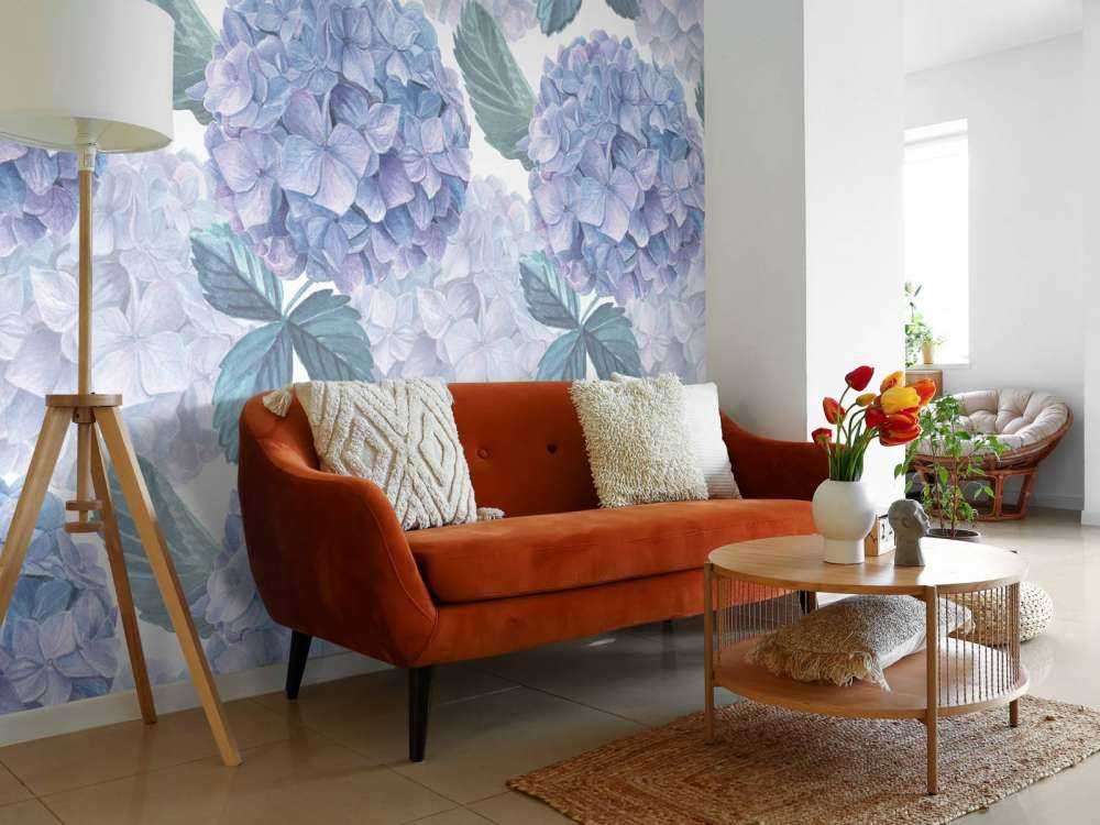 Krople Rosy na Hortensjach