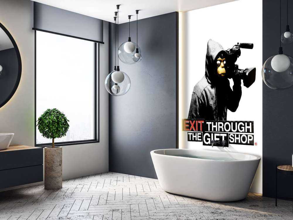 Banksy - ETTGS, monkey and text