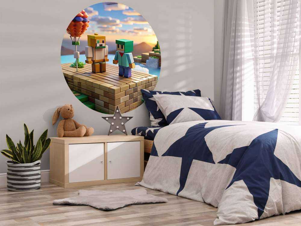 Balon na gorące powietrze w dolinie pikseli