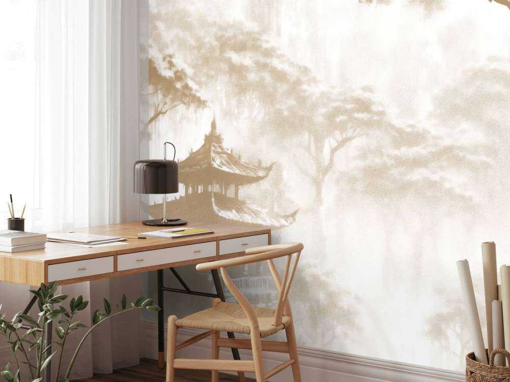 Mglisty Pawilon Orientalny, taupe