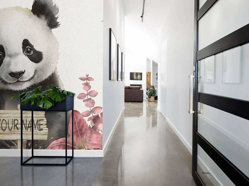 Mała panda w dżungli różowa