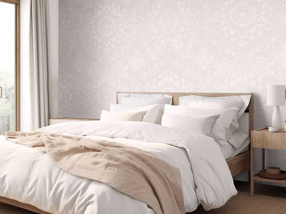 Złota mandala Boho - różowy róż