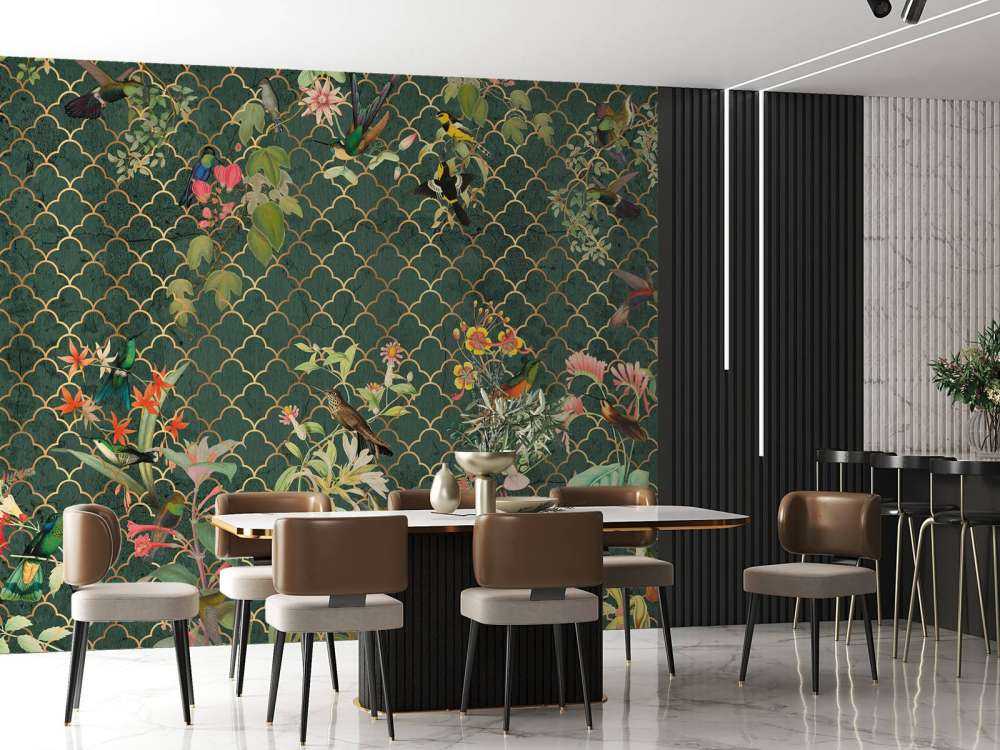 Elegancja dżungli z złotem