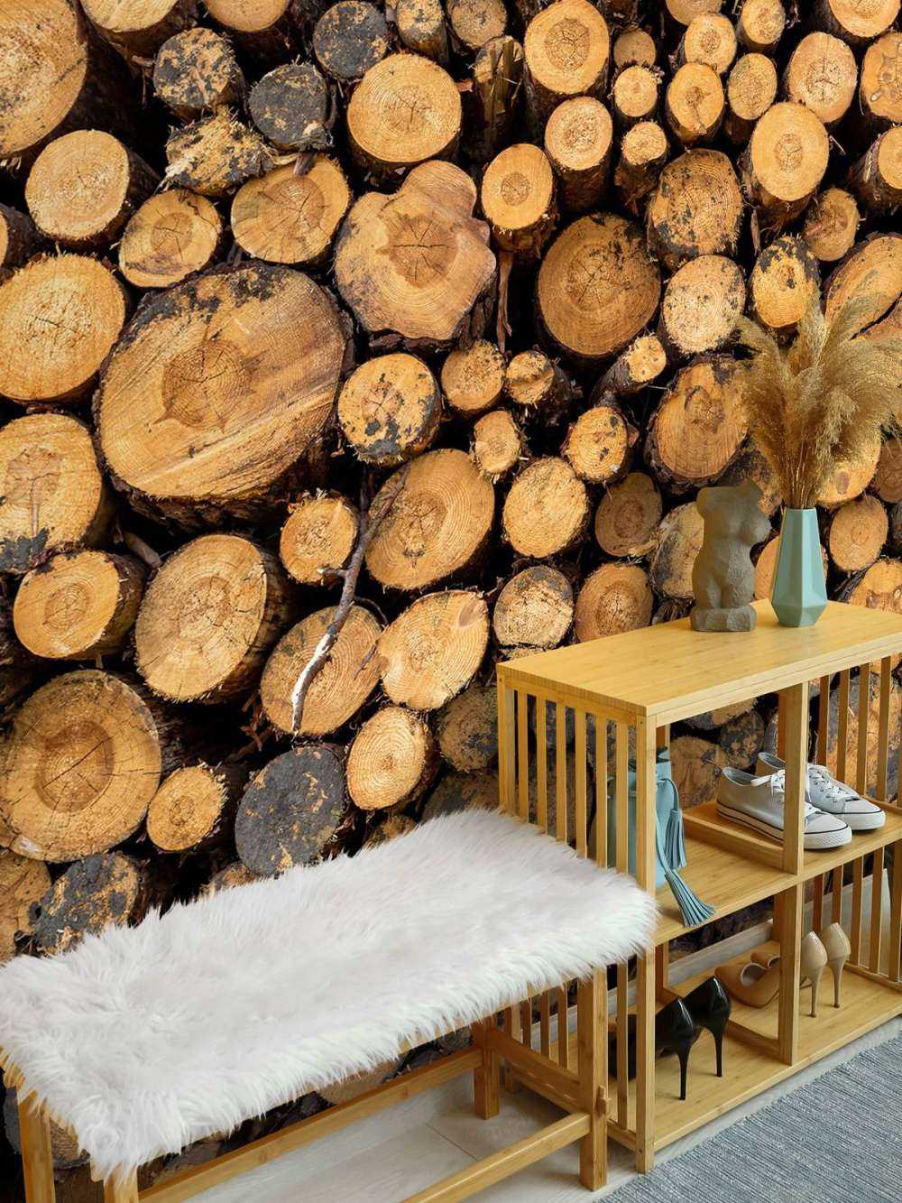Drewno ułożone w stos