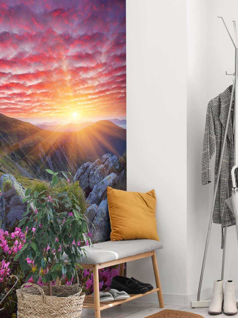 Fioletowy zachód słońca