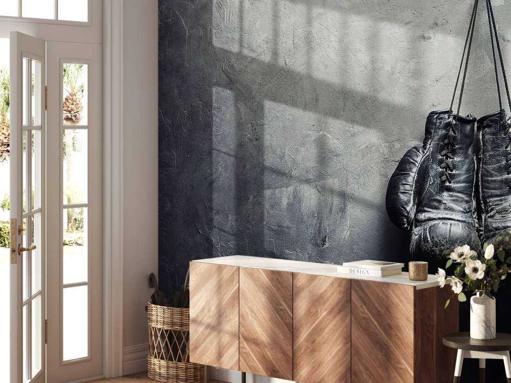 Czarne rękawice bokserskie