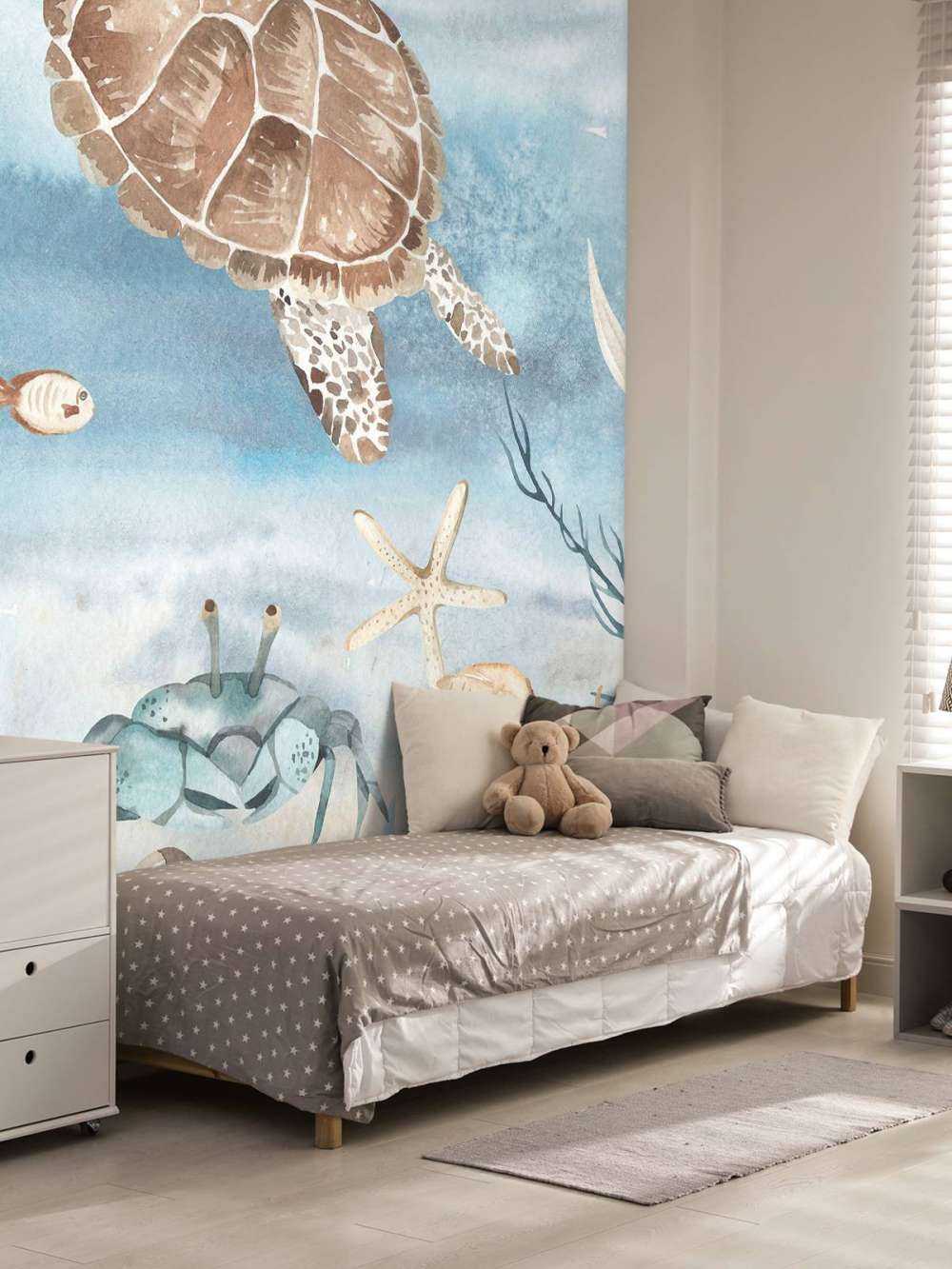 Akwarela żółw morski