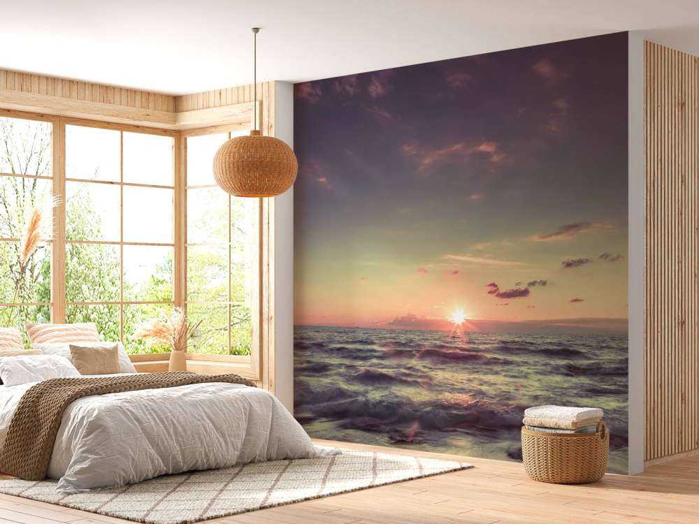 Piękny zachód słońca