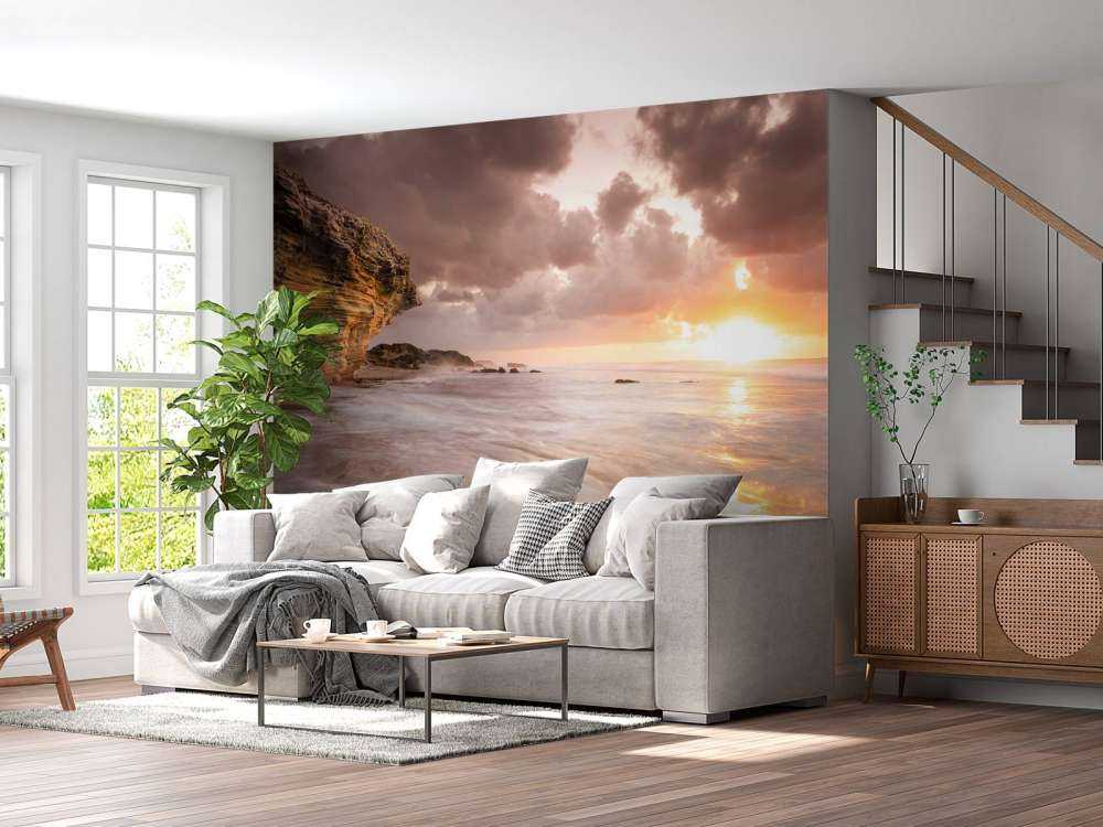 Zachód słońca w skałach