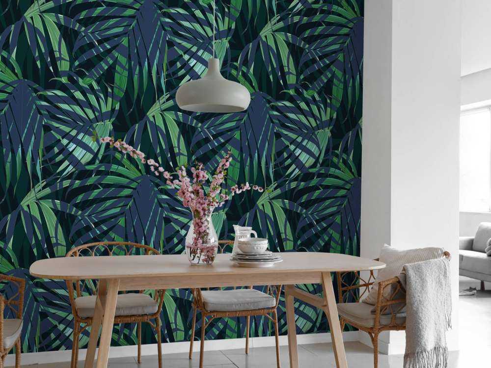 Zielone liście palmy