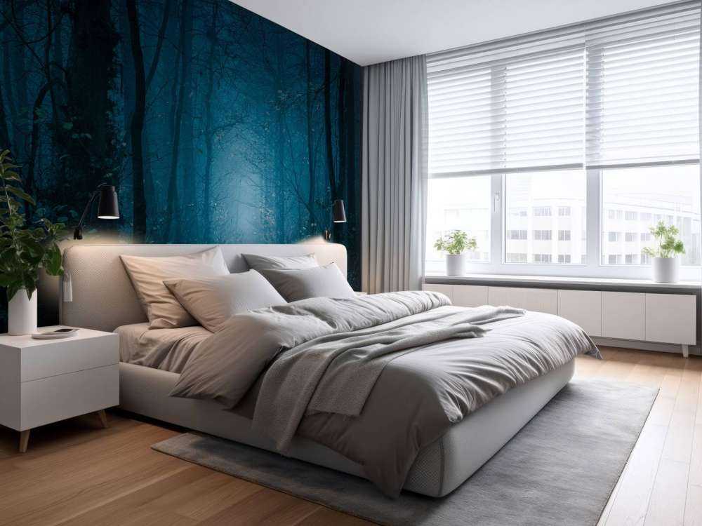 Niebieska ścieżka leśna