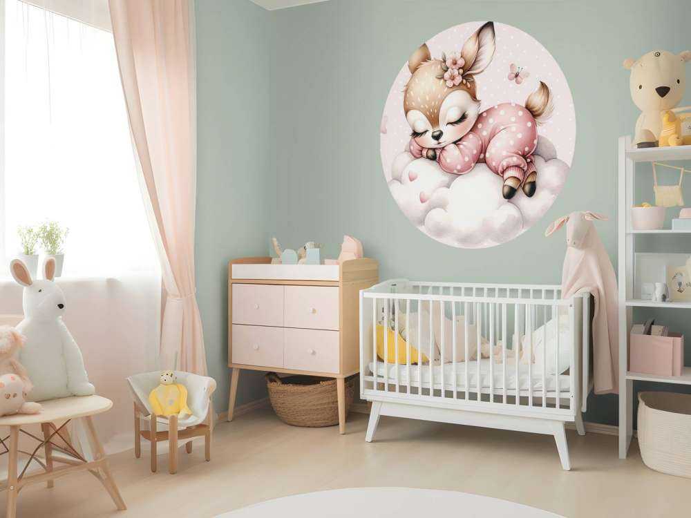 Słodki jelonek na chmurze