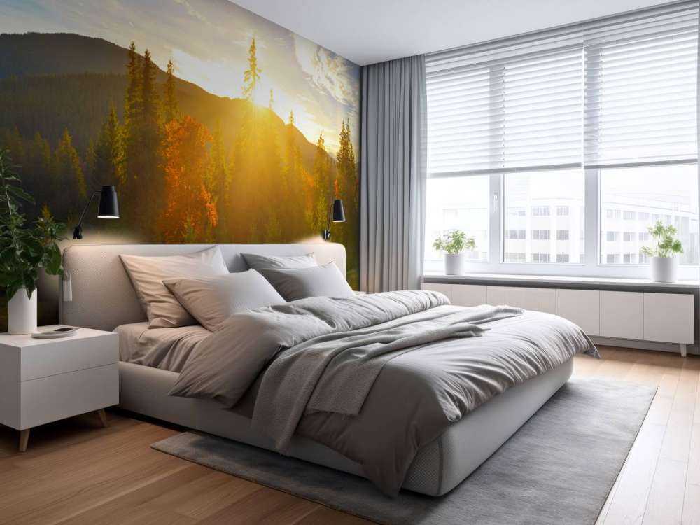 Panorama lasu sosnowego