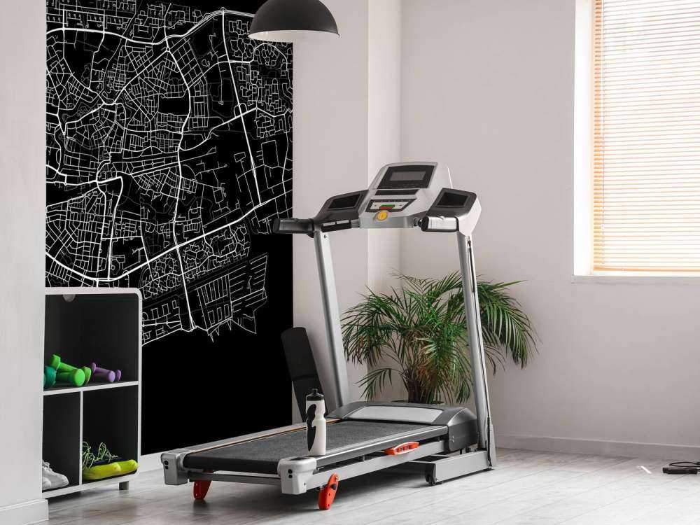 Mapa Leeuwarden, czarna
