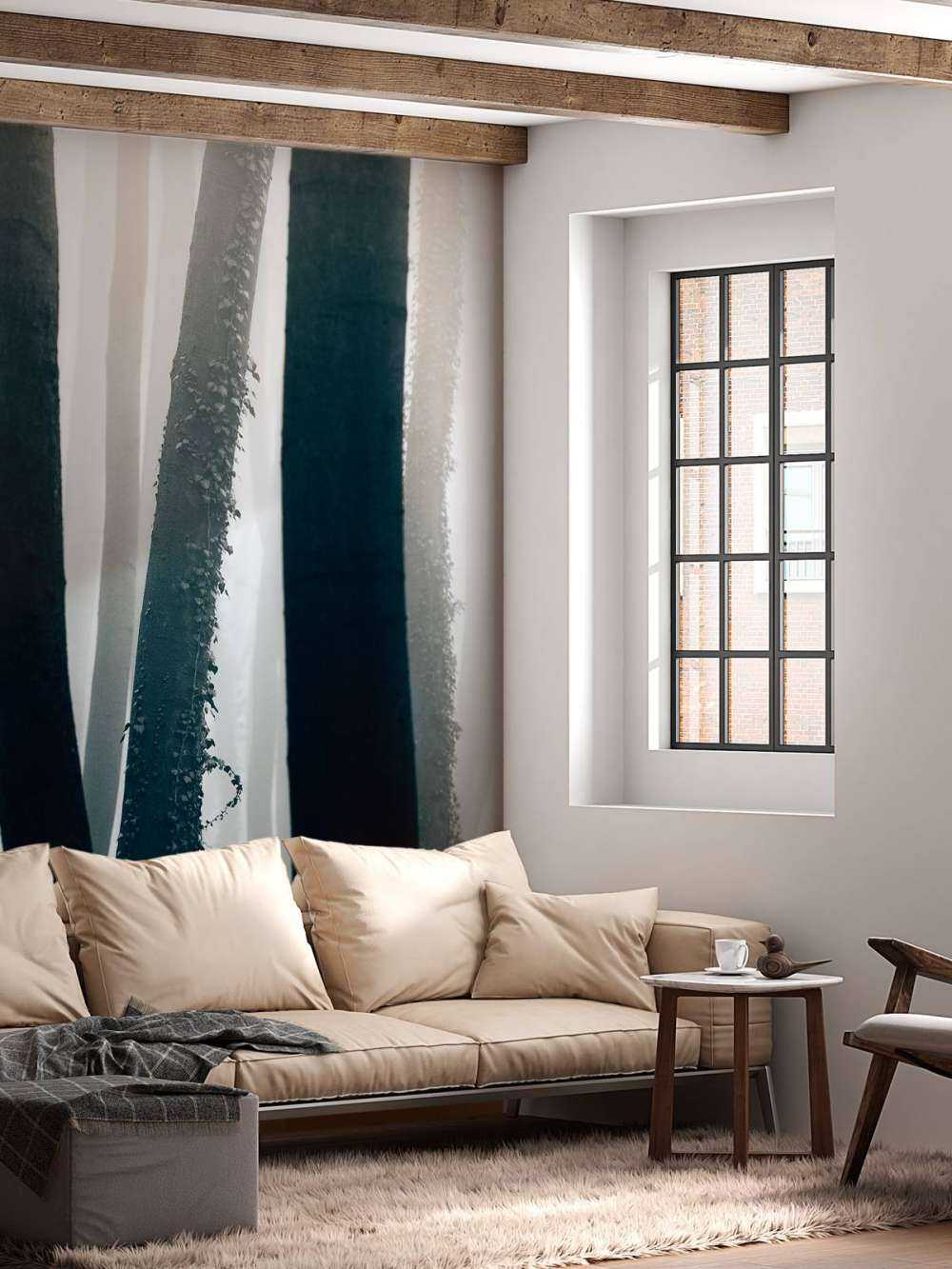 Mgła w lesie bukowym