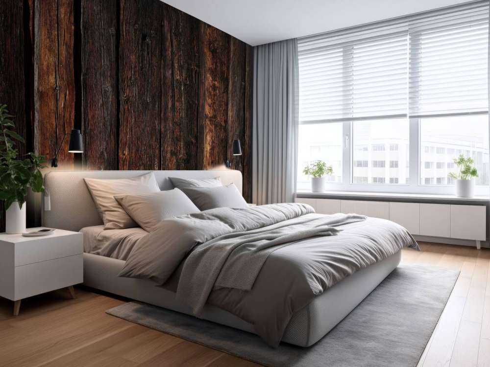 Ciemne pionowe drewno