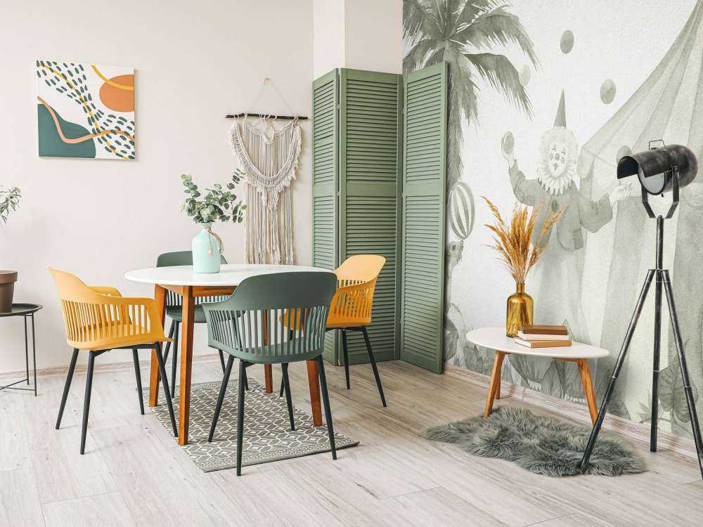 Wesołe zwierzęta cyrkowe w kolorze zielonym