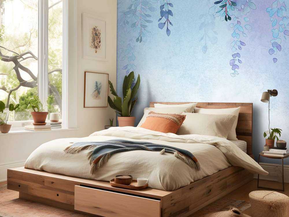 Jasnoniebieskie rośliny