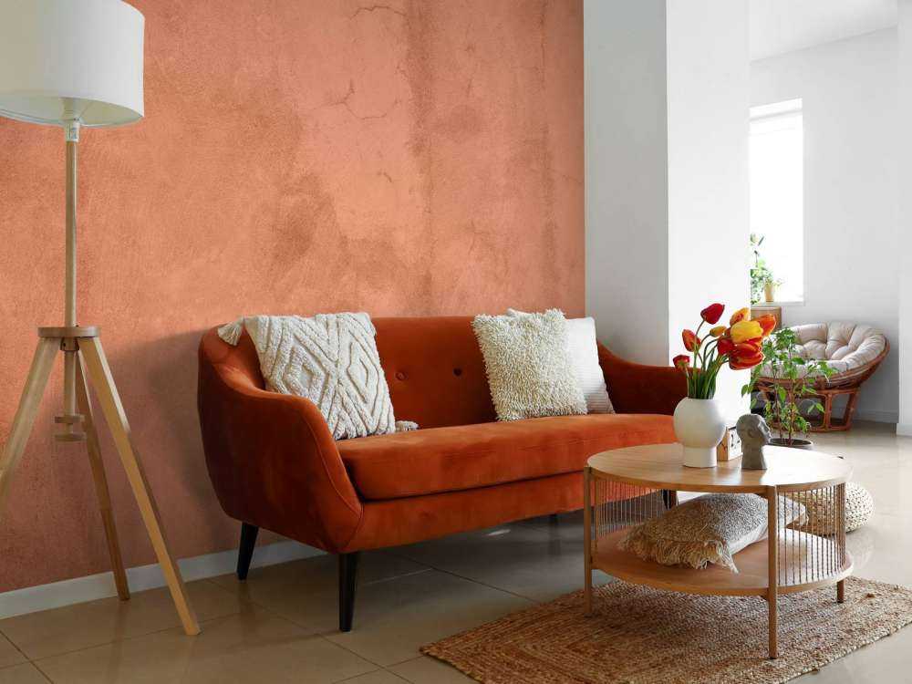 Beton kolorze terakoty