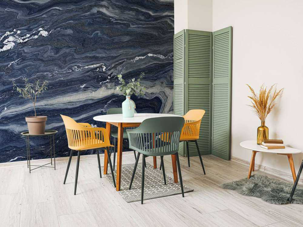 Niebieski i biały marmur