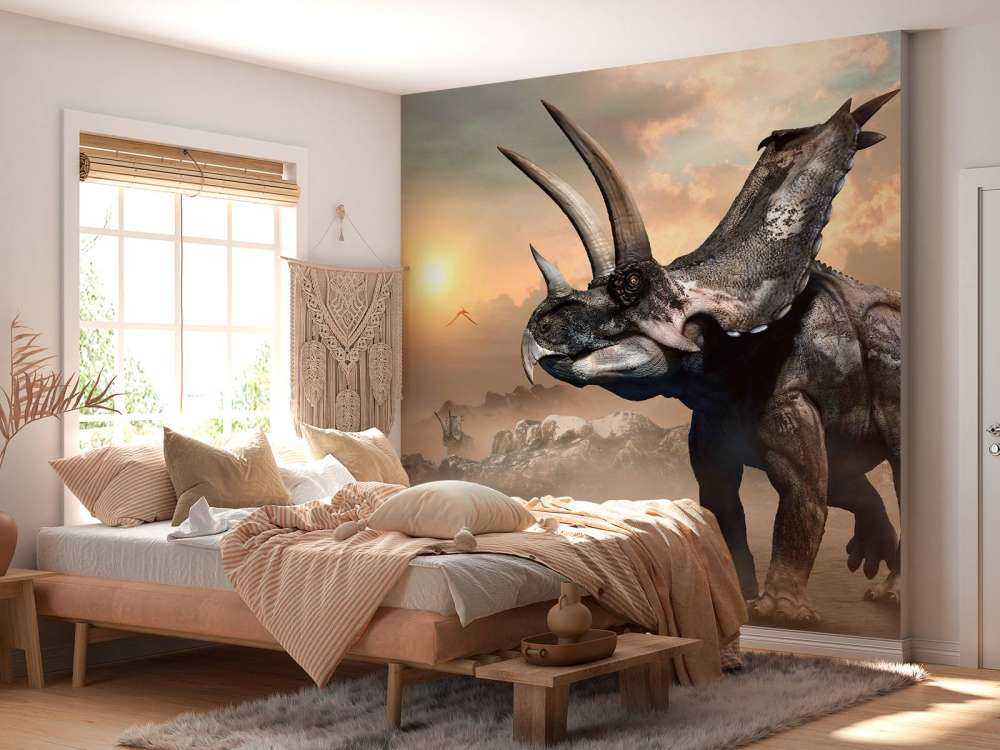 Dinozaur w porannej mgle