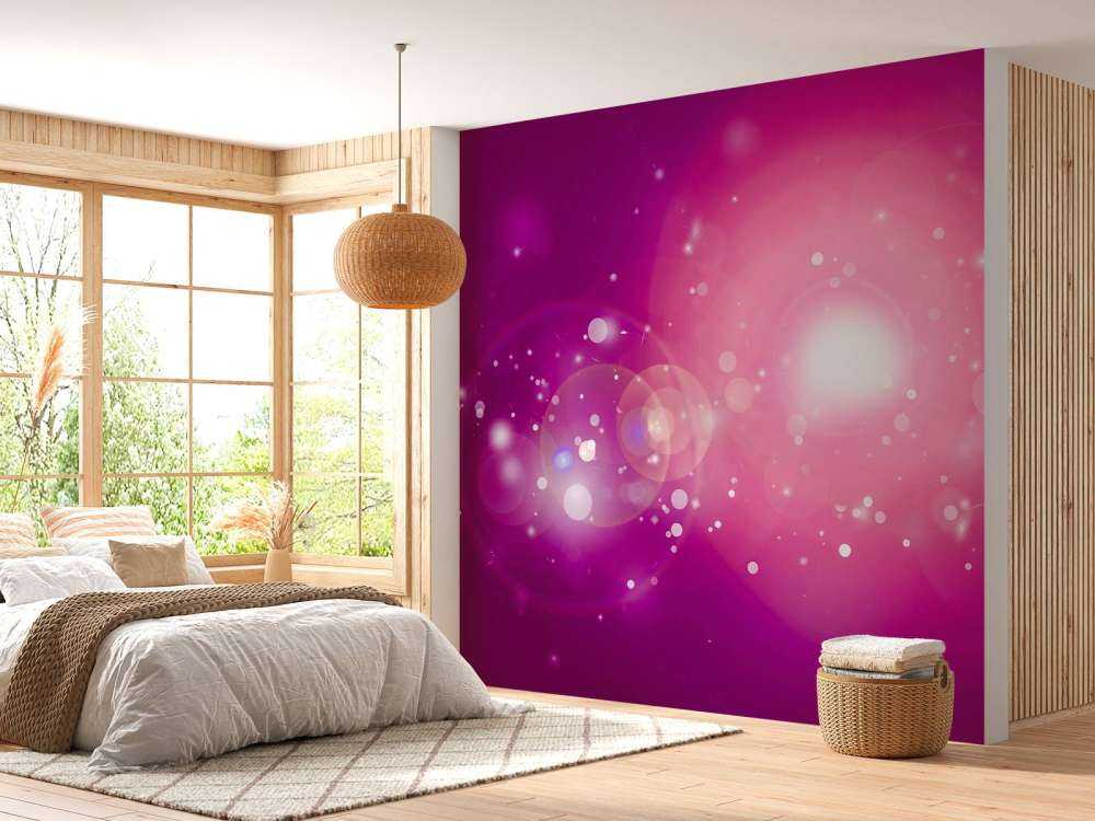 Różowa lampka z brokatem