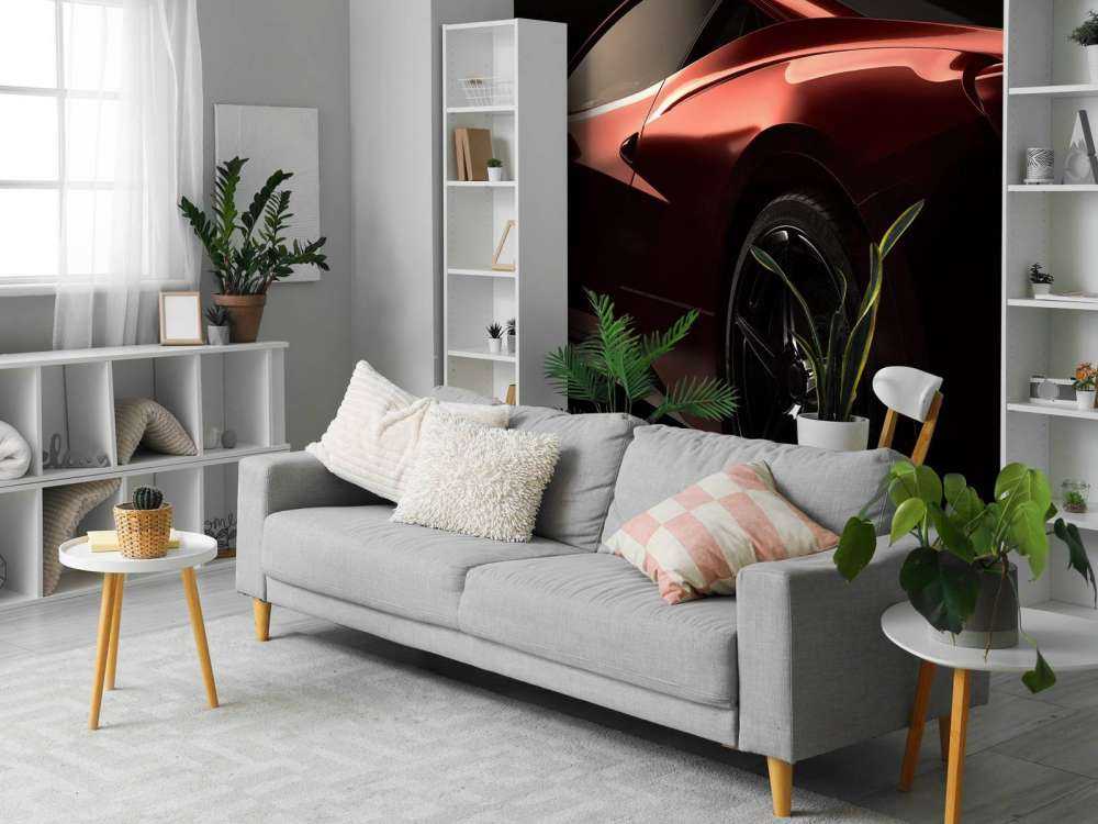 Czerwony samochód sportowy