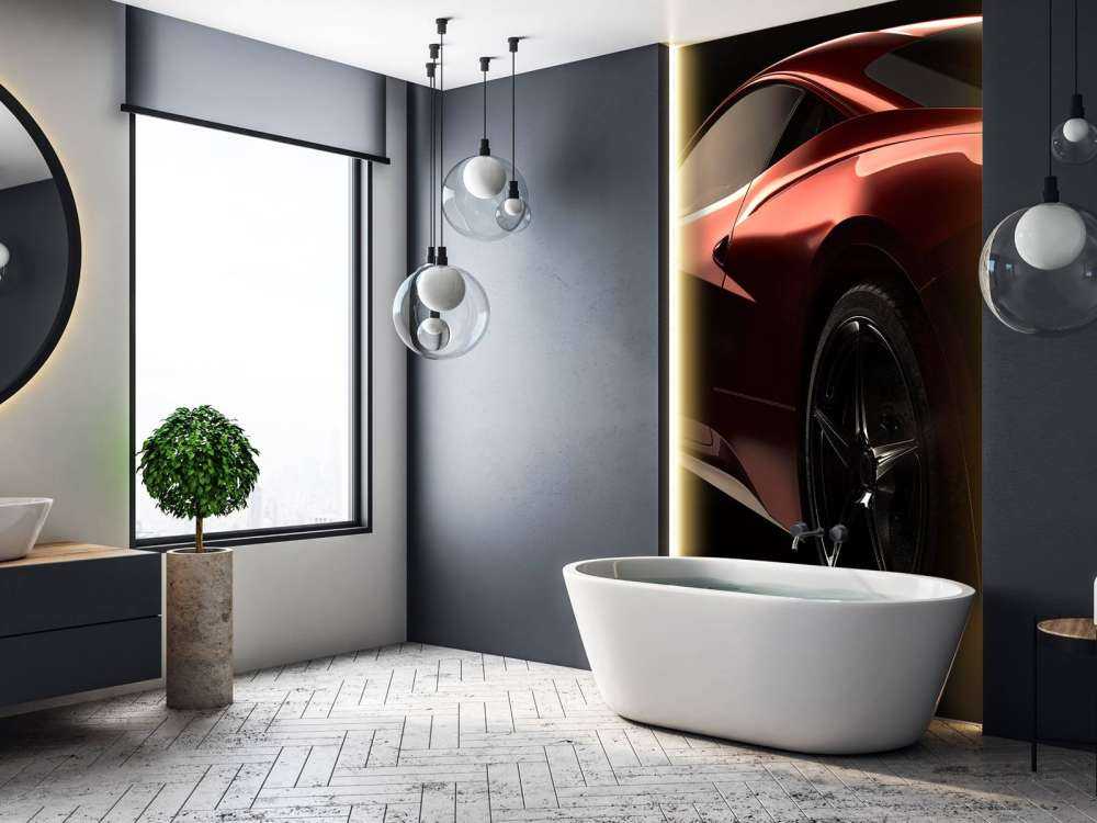 Czerwony samochód sportowy