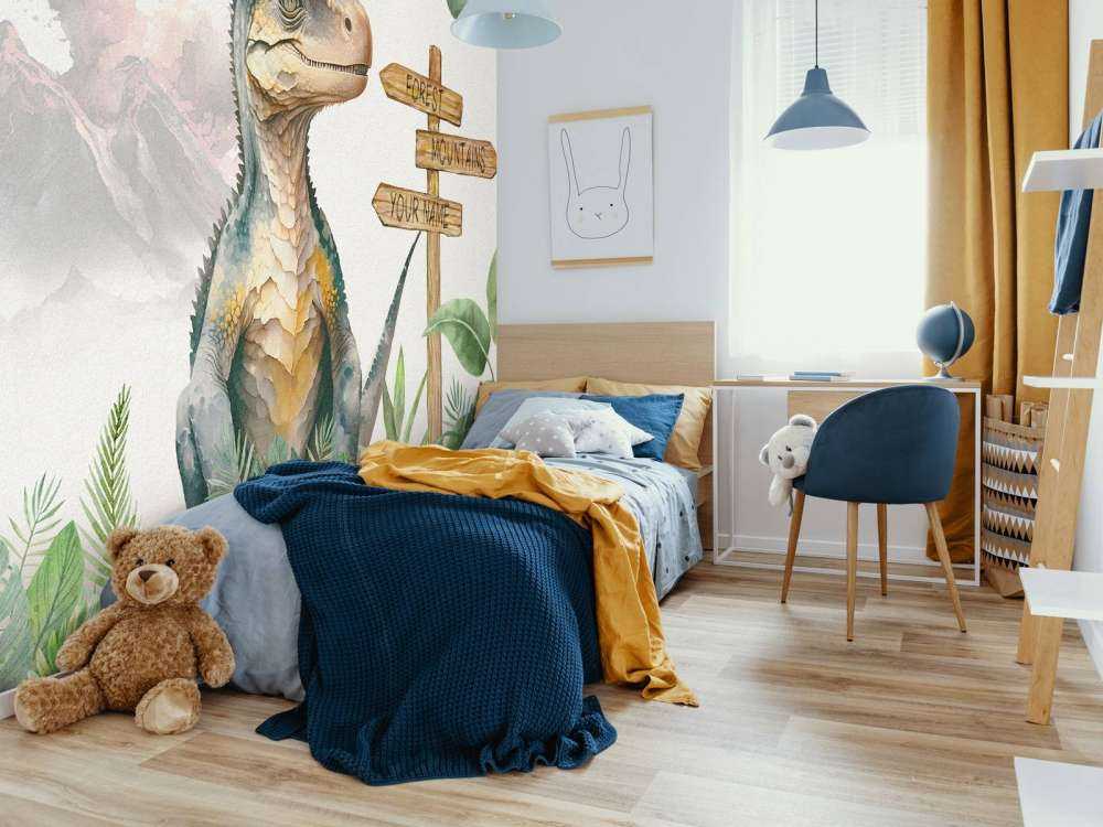 Młody velociraptor w dżungli