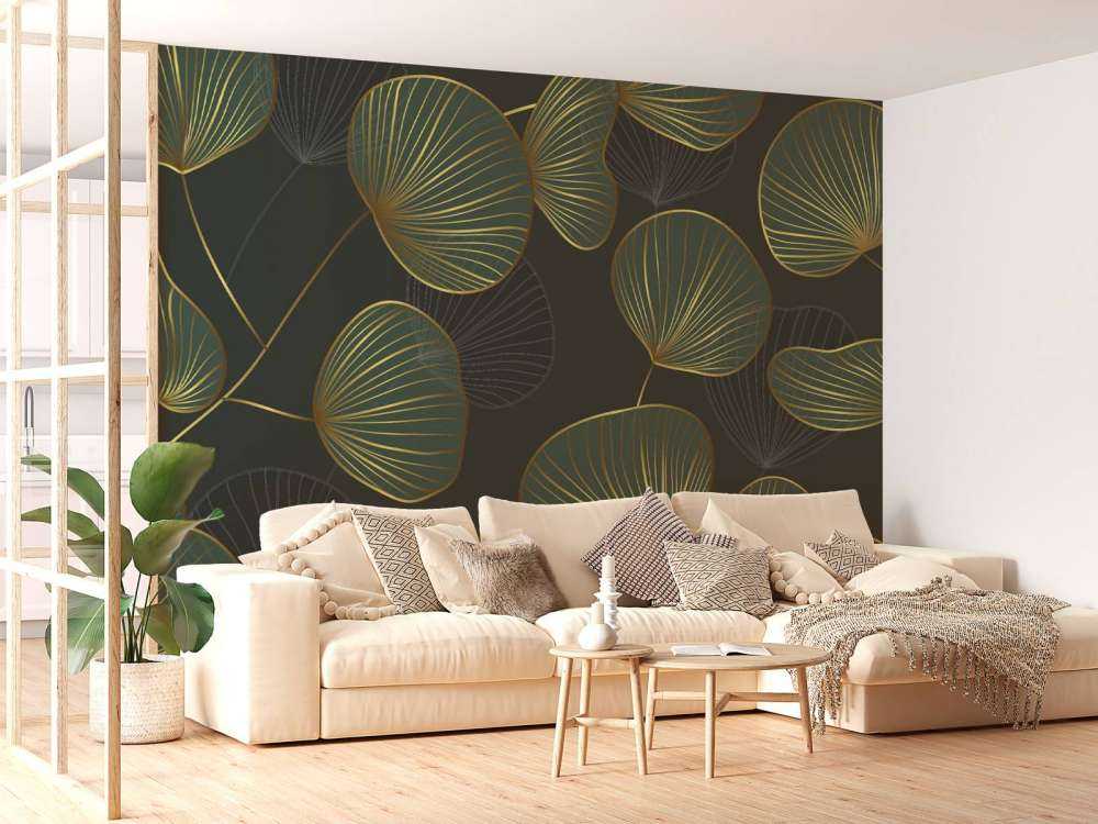 Ozdobne liście z dodatkiem złota